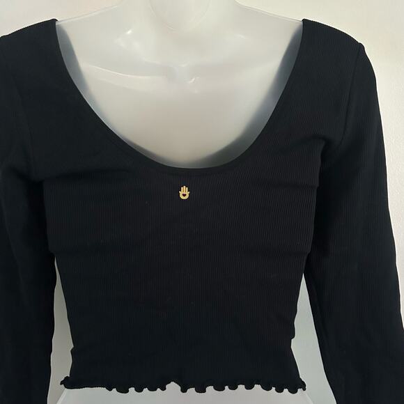 Spiritual Gangster Women's Sweetheart Ribbed Cropped Athletic Top XS Small NWOT - Picture 6 of 8